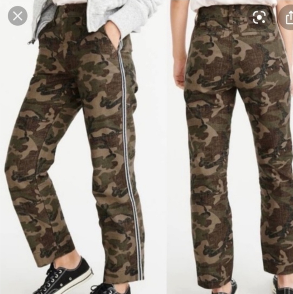 Abercrombie & Fitch Camo Ankle Pants in Green and Brown